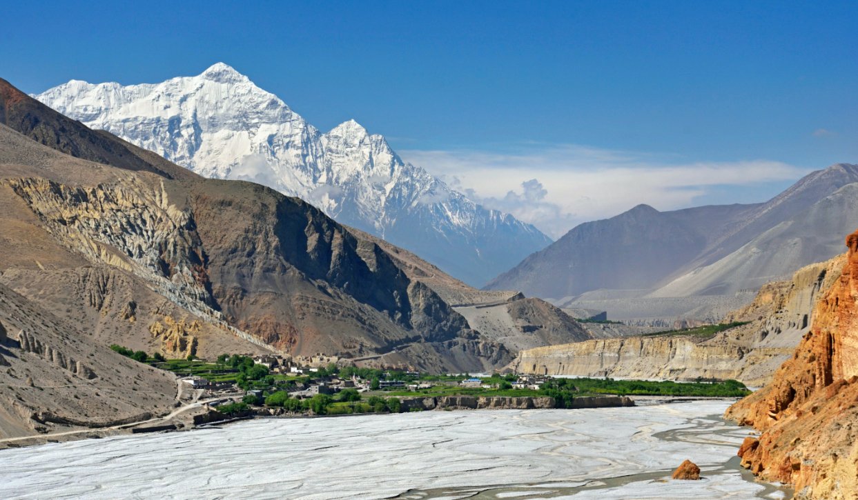 Majestic view of Upper Mustang mountains in Himalayas